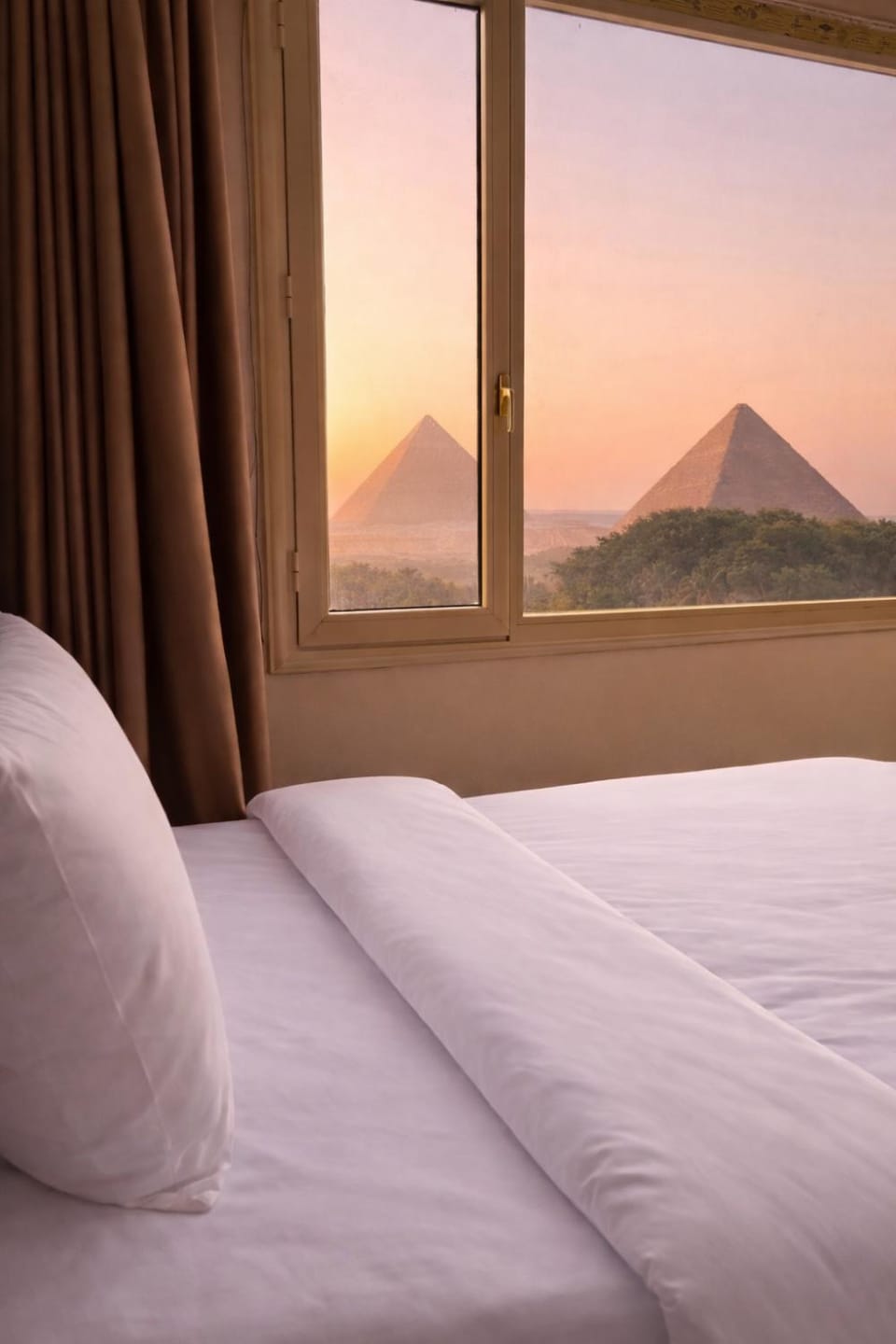 Bed, Natural landscape, Photo of the whole room, Bedroom, Mountain view, Sea view, Sunrise, Sunset