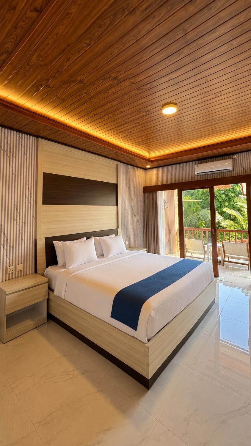 Bed, Balcony/Terrace, air conditioner