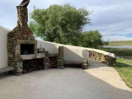 Property building, fireplace