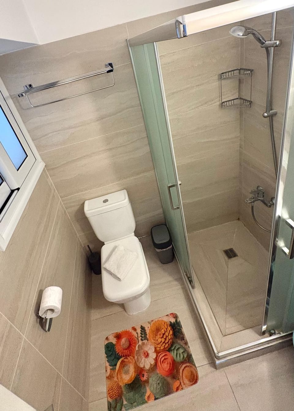Shower, Toilet, towels
