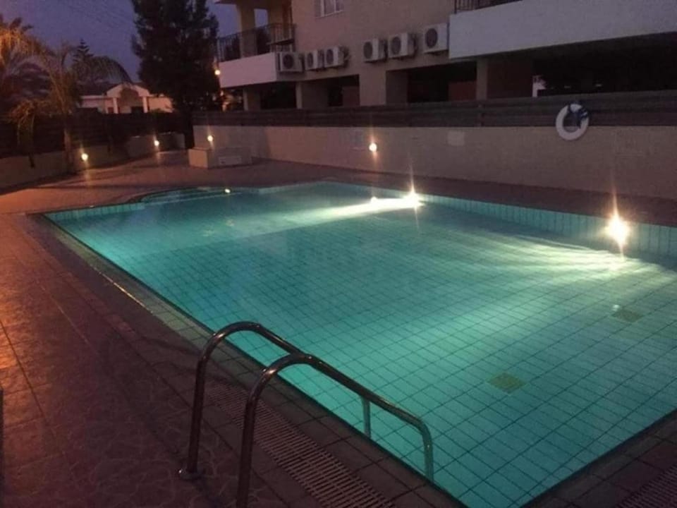 Night, Pool view, Swimming pool, Swimming pool