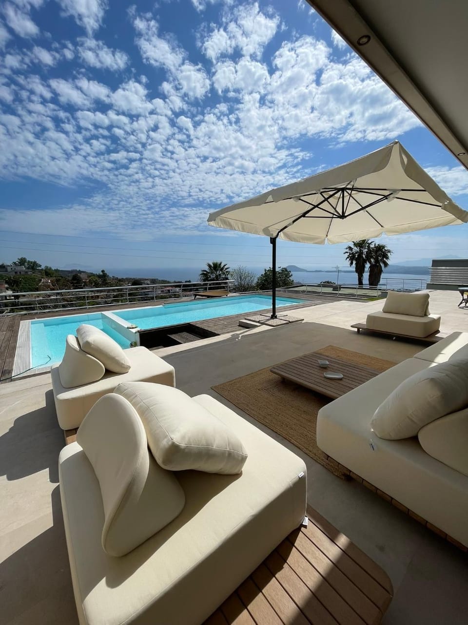 Patio, View (from property/room), Balcony/Terrace, Pool view, Sea view, Swimming pool