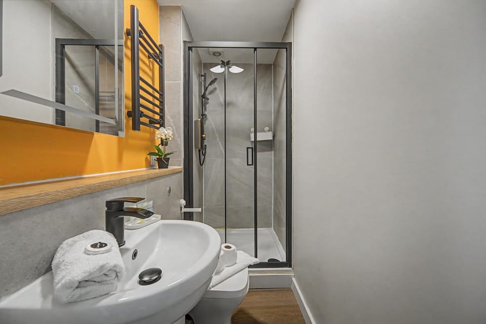 Shower, Toilet, towels