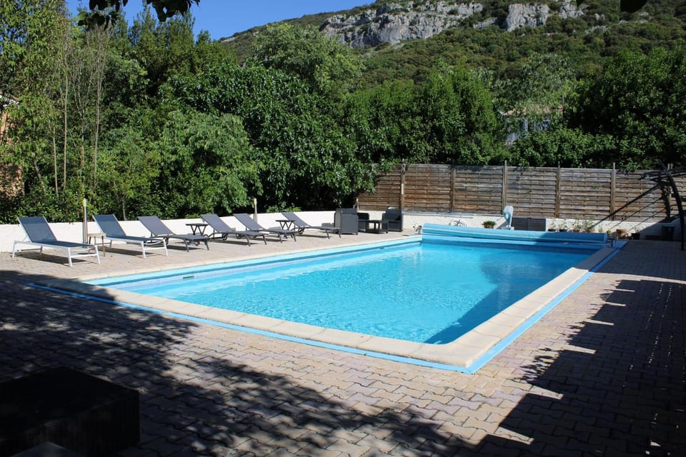 Mountain view, Swimming pool, sunbed