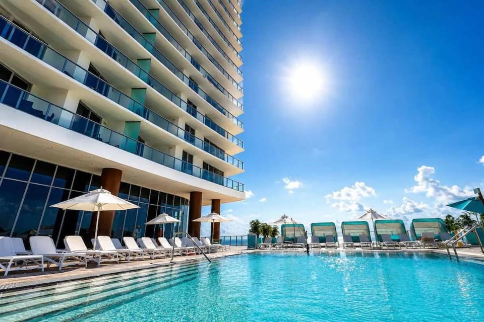 Ocean Front Corner 2 Bedroom Low Floor Apartment in Hollywood Beach