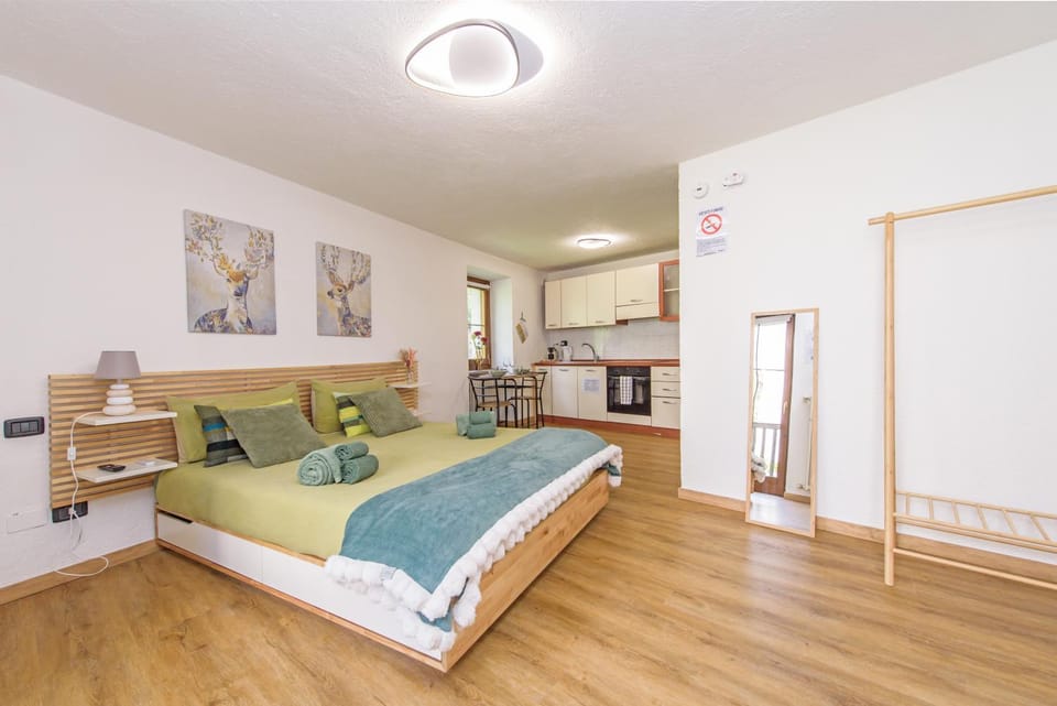 Bed, Kitchen or kitchenette, Photo of the whole room, Bedroom