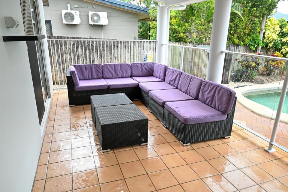 Patio, View (from property/room), Seating area, Pool view, Swimming pool