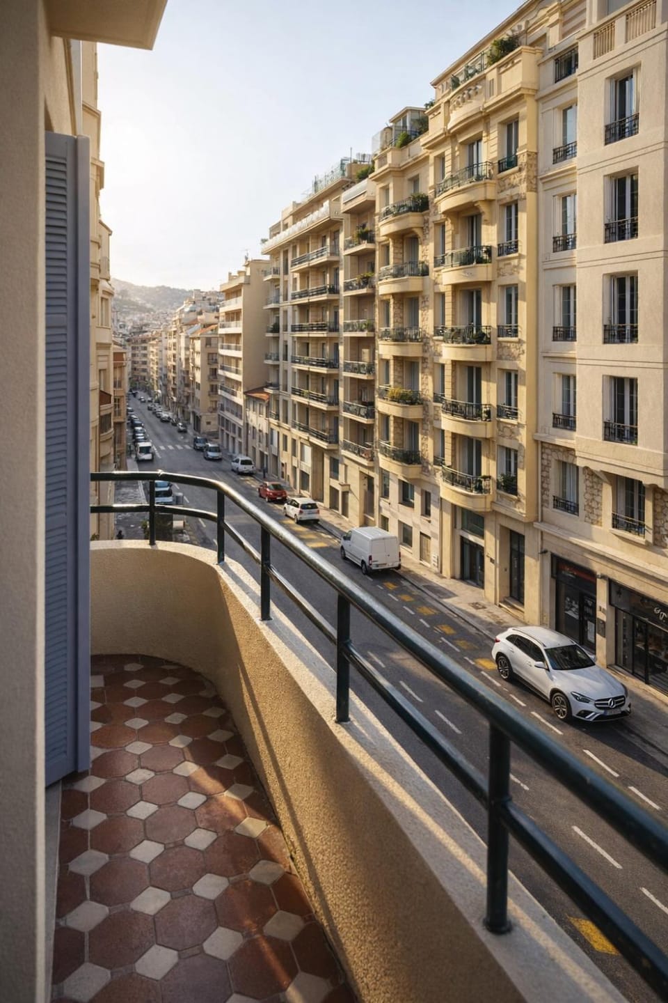 Property building, Day, Neighbourhood, View (from property/room), Balcony/Terrace, Street view, Location