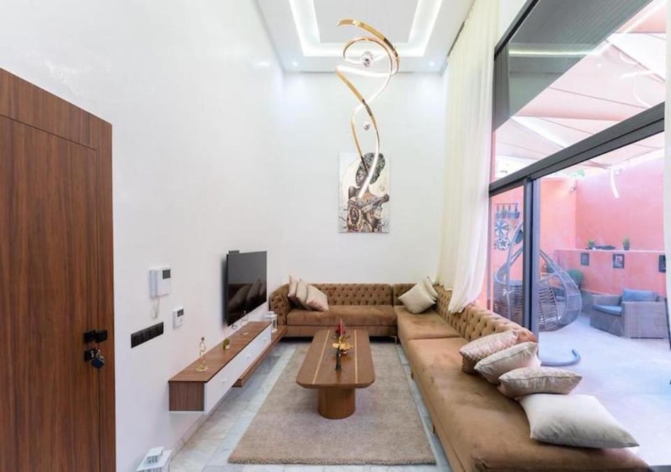 Appartement Design 7 personnes Piscine Rooftop Guéliz Marrakech Apartment in Marrakesh