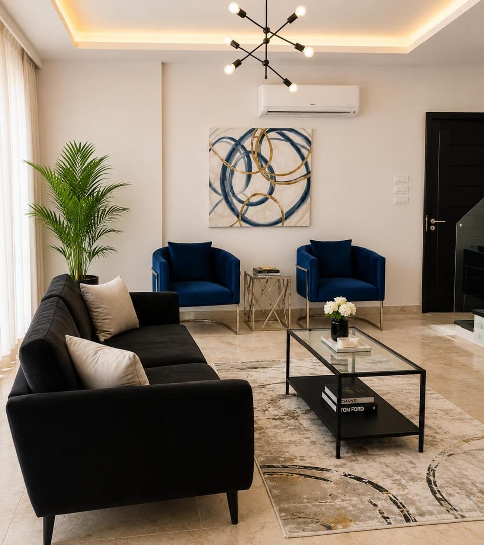 Living room, Seating area, air conditioner