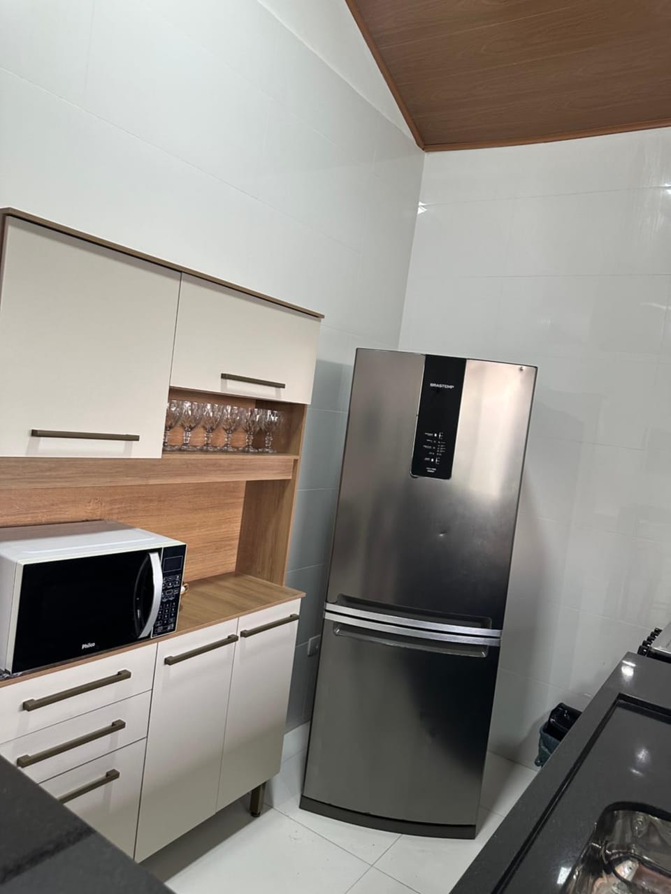 Kitchen or kitchenette, oven