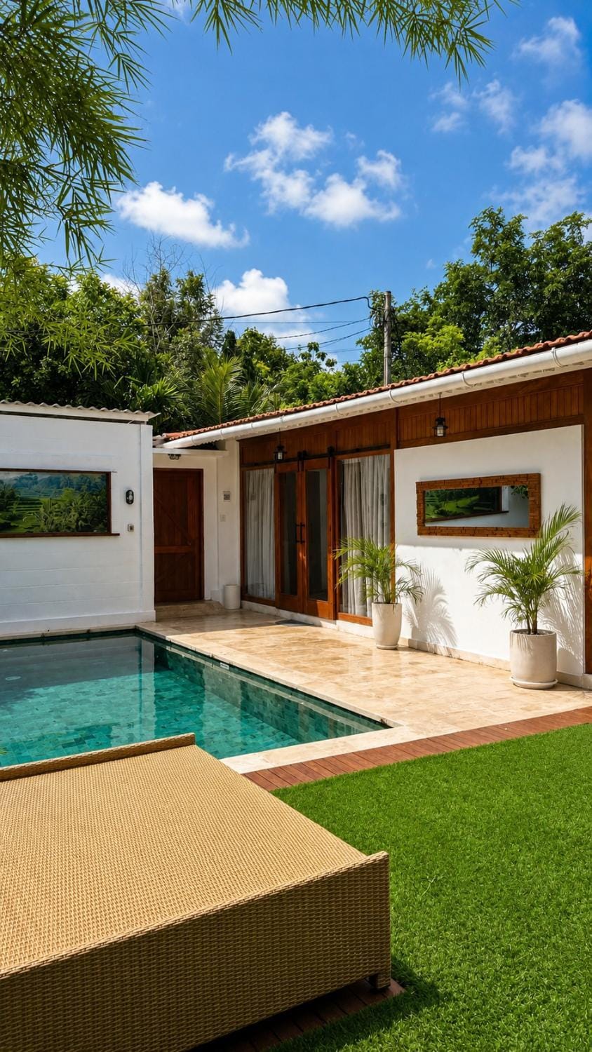Property building, Day, Garden, Pool view, Swimming pool, sunbed