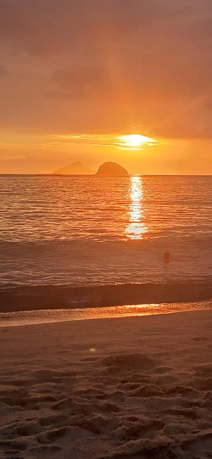 Nearby landmark, Beach, Sunset