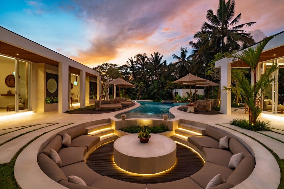 Property building, Day, Natural landscape, Garden view, Pool view, Swimming pool