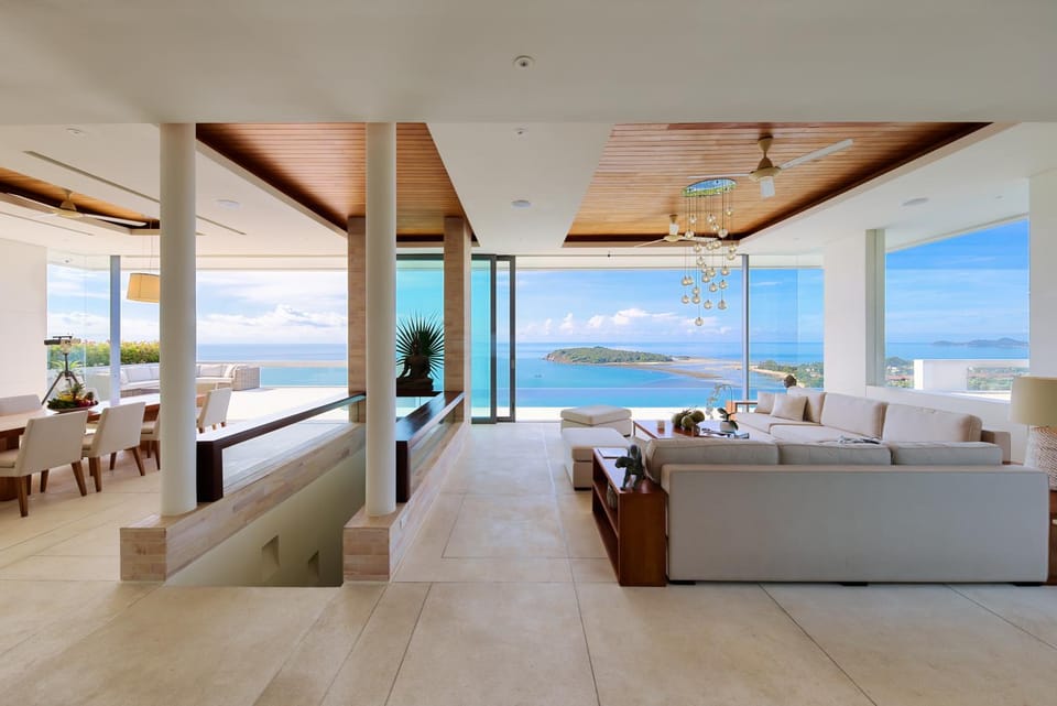 Living room, Seating area, Sea view