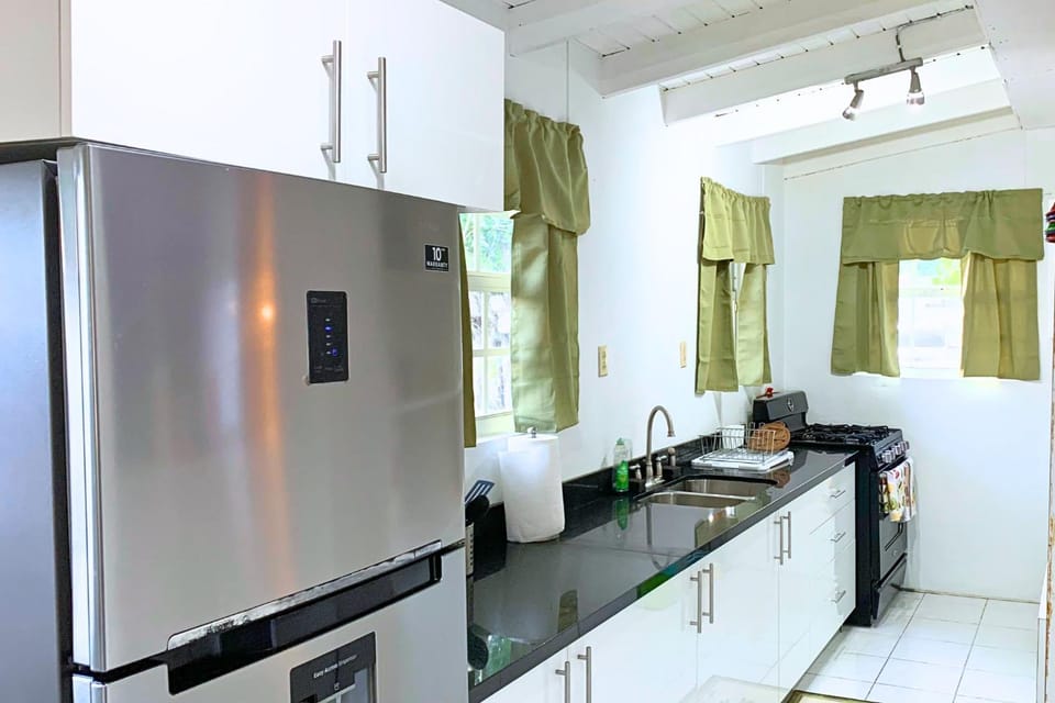 Kitchen or kitchenette, oven, stove