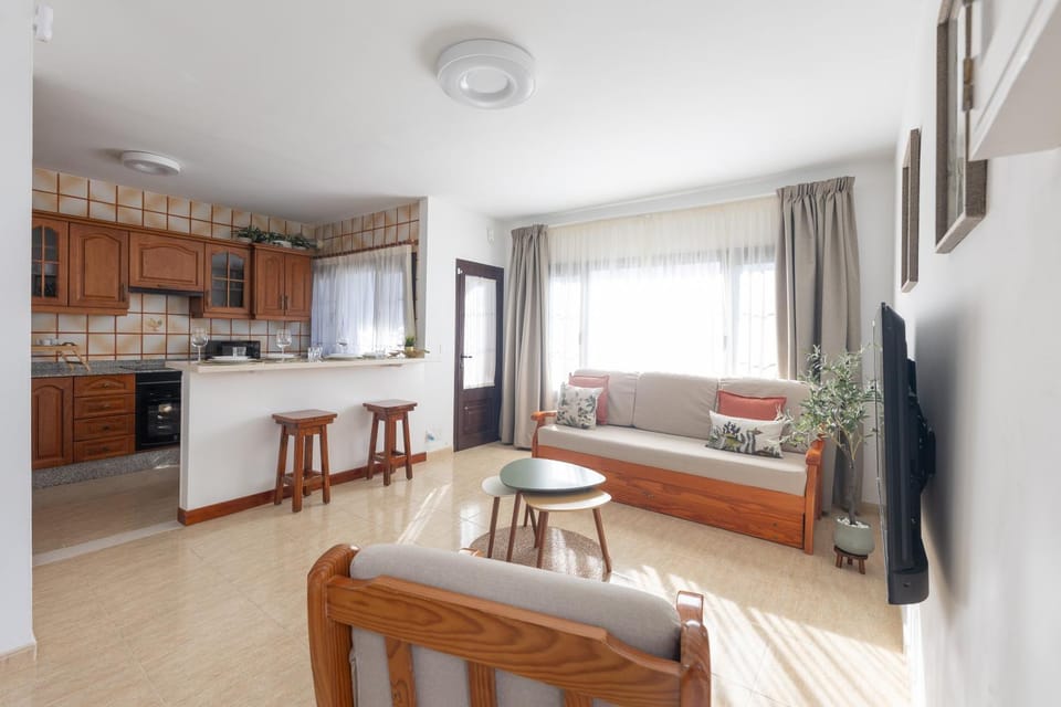 Living room, kitchen
