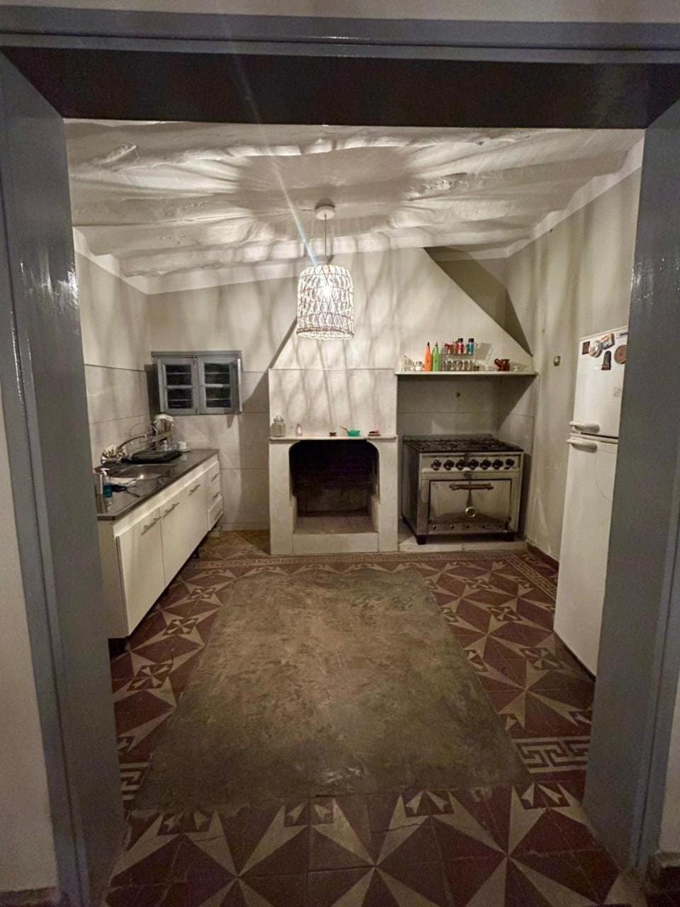 Kitchen or kitchenette, oven, stove
