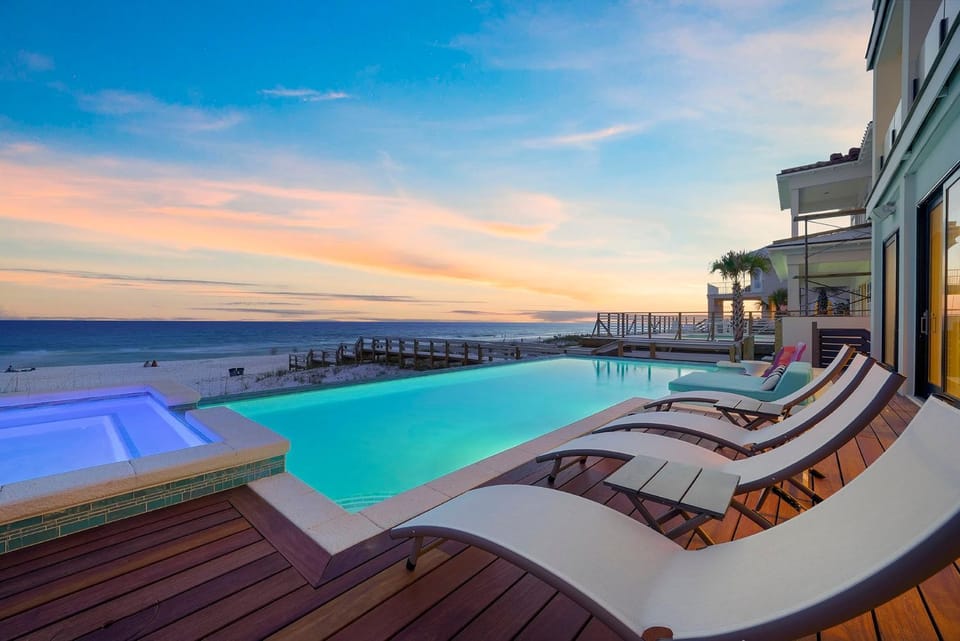 Big House by the Sea - Beach Front Home with Large Private Pool, Theater & Bar House in Destin