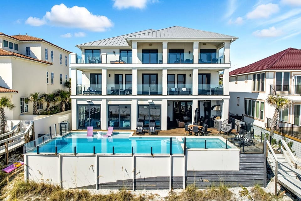Big House by the Sea - Beach Front Home with Large Private Pool, Theater & Bar House in Destin