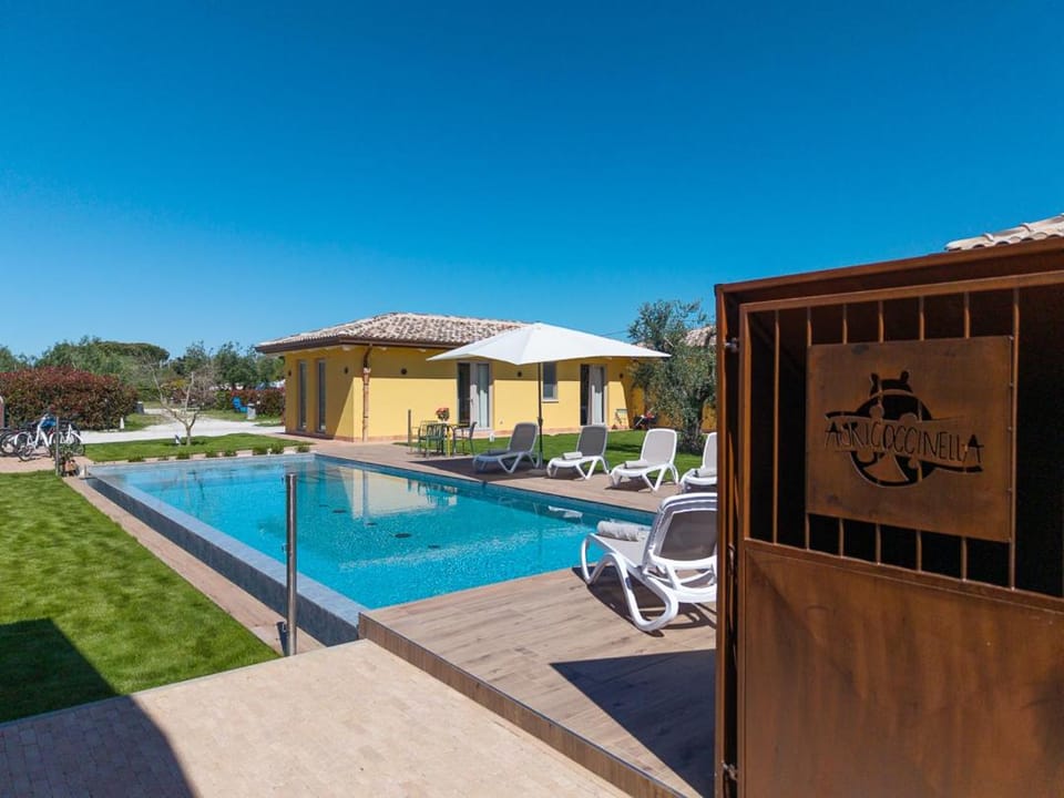 Pool view, Swimming pool, sunbed