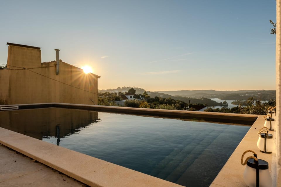 Pool view, Sunset