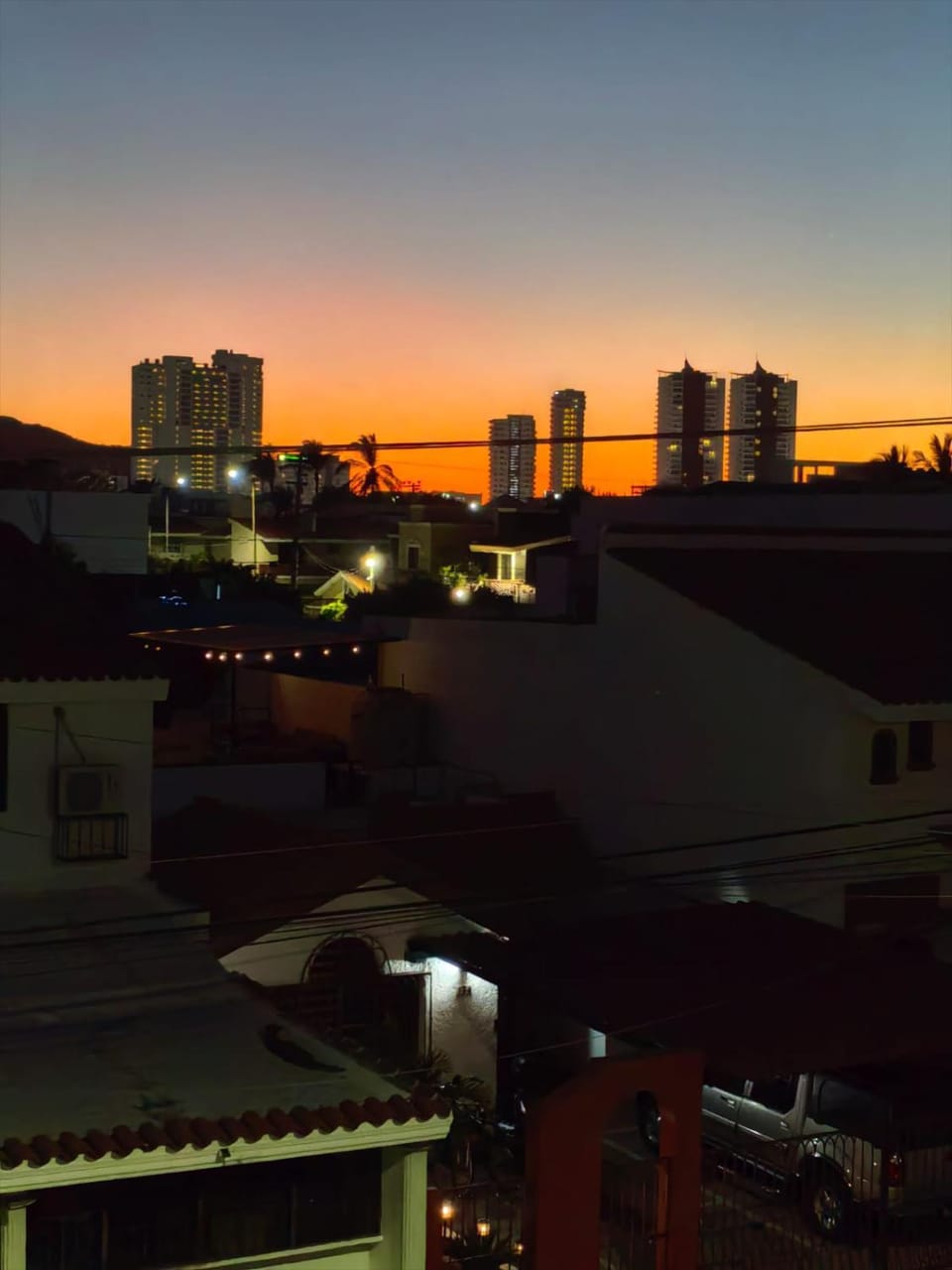City view, Sunset