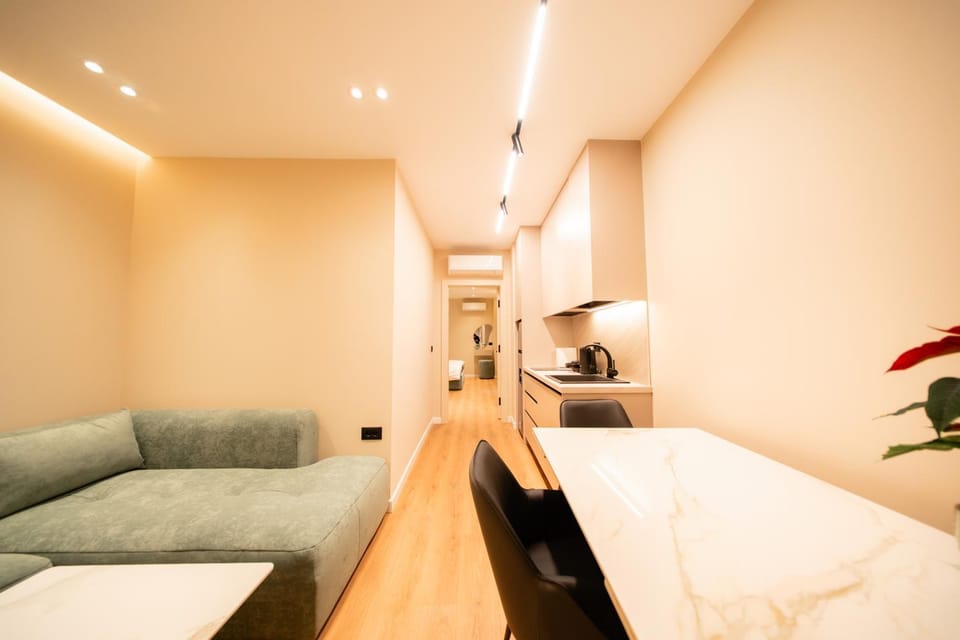 Kitchen or kitchenette, Living room, Photo of the whole room, Seating area