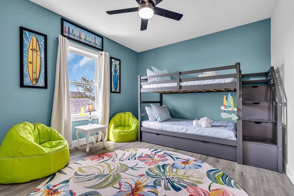 Bedroom, children, bunk bed
