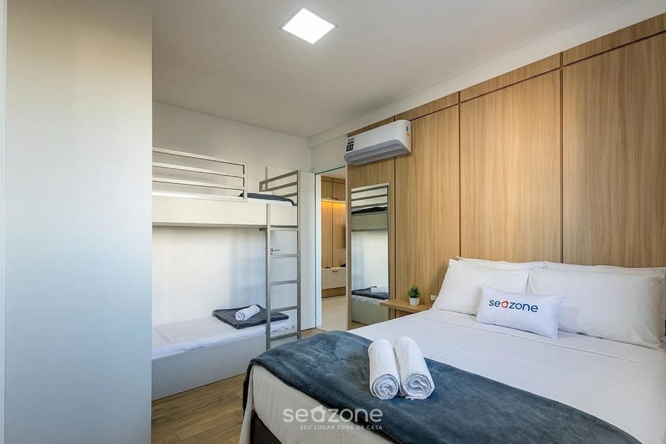 Apt w/ Balcony & BBQ 350m from the Sea EIM0301 Apartment in State of Santa Catarina