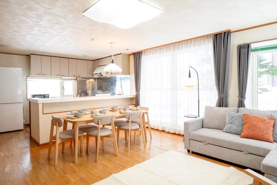 Kitchen or kitchenette, Living room, Dining area