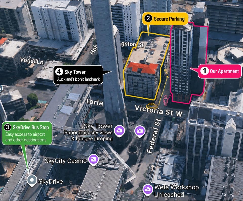 Sky Tower Views 2BR Retreat With FREE Pool Sauna Gym V91 Apartment in Auckland