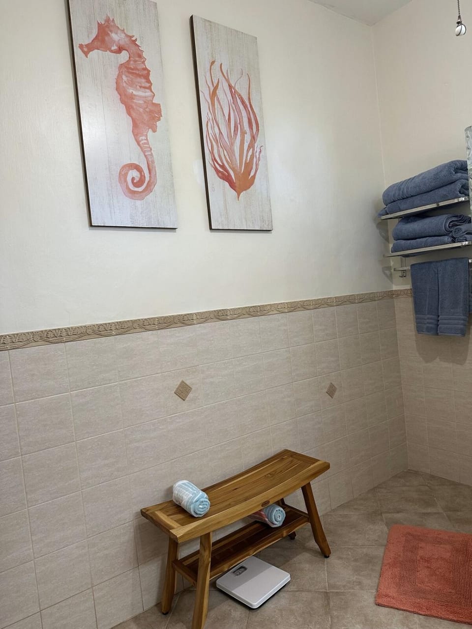 Bathroom, towels