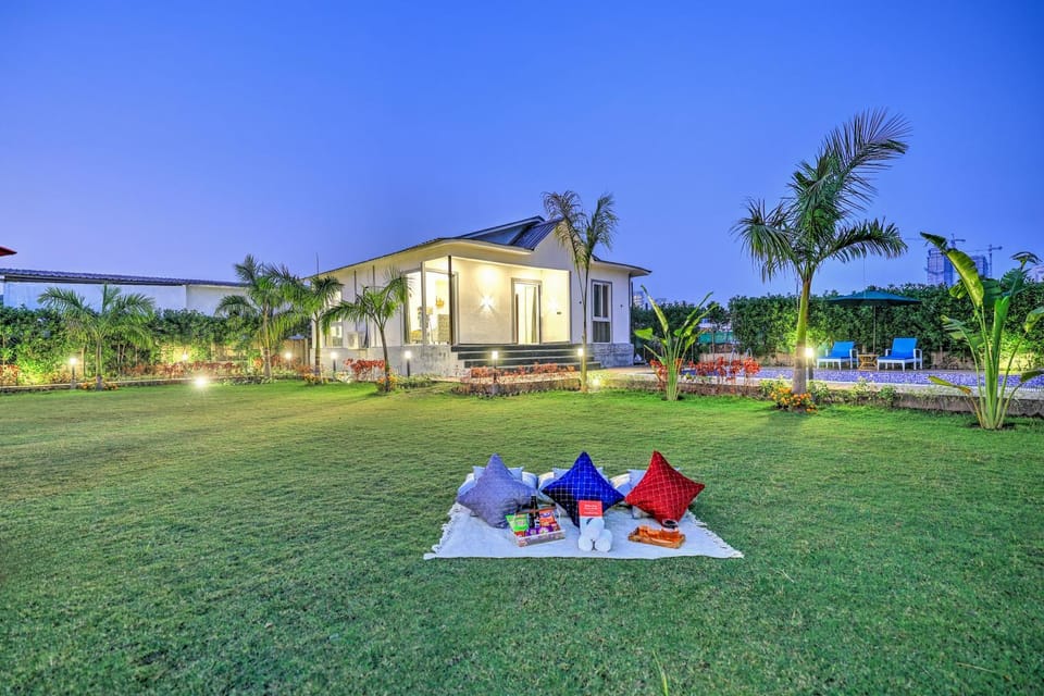 Saroja Farm Pet-friendly 3-BHK Farmhouse With Private Pool, Lush Garden & Discotheque Villa in Noida
