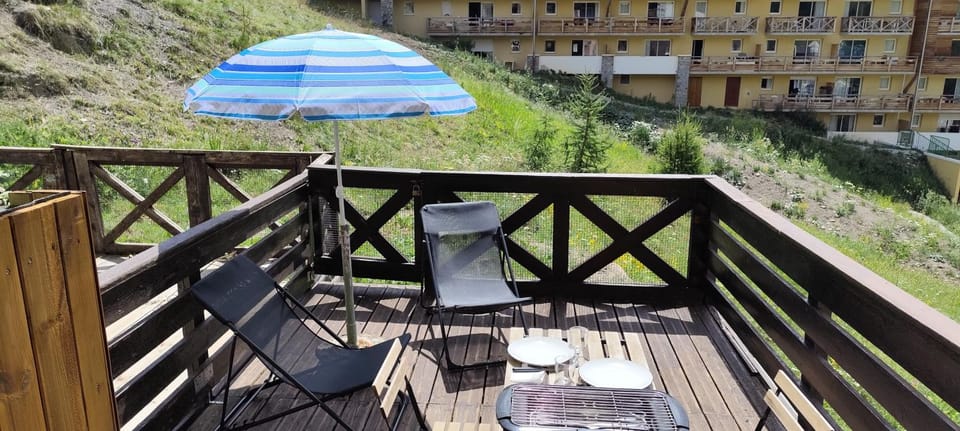 Appartement cosy, La Foux d'Allos 4 personnes avec terrasse Apartment in Allos