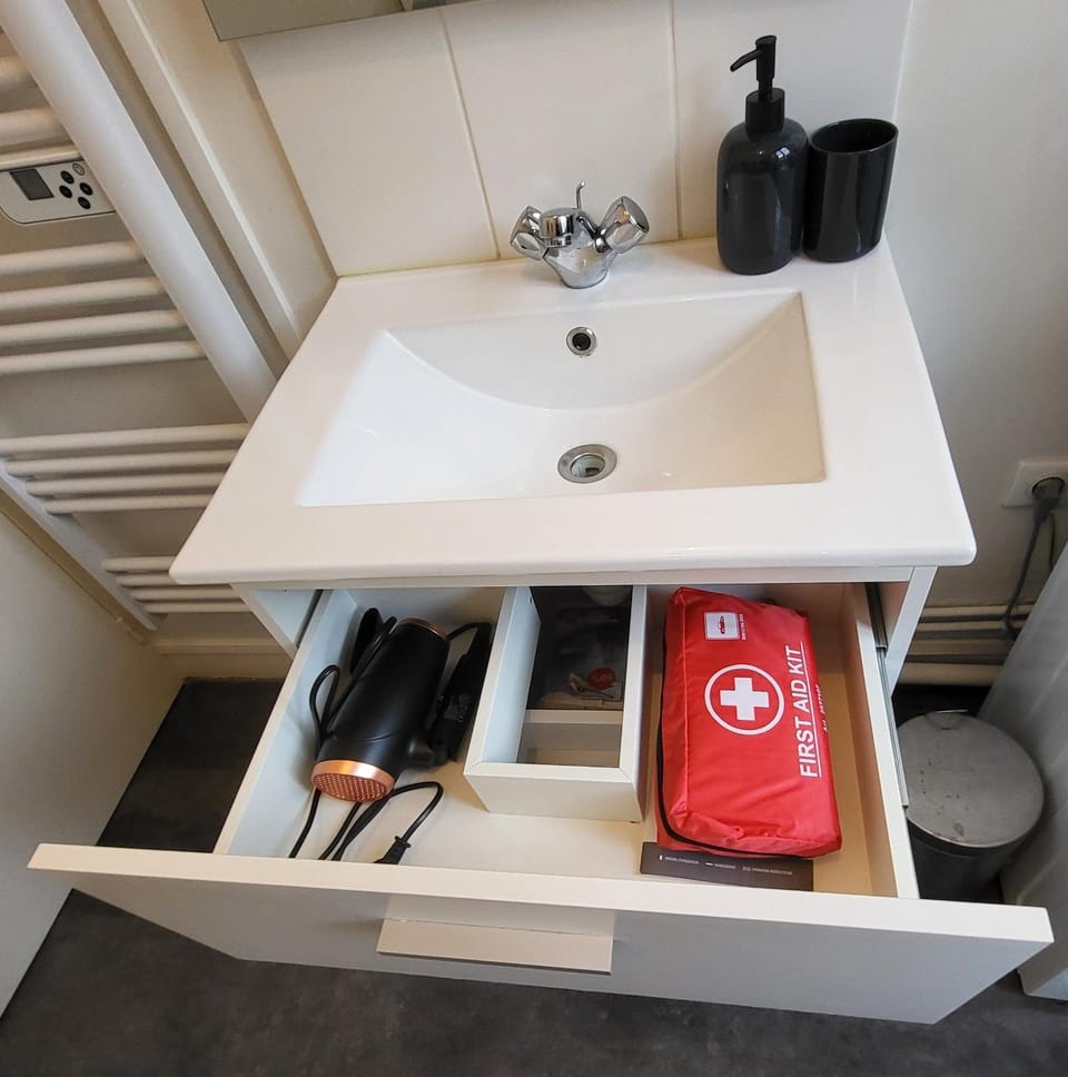 Bathroom, hair dryier