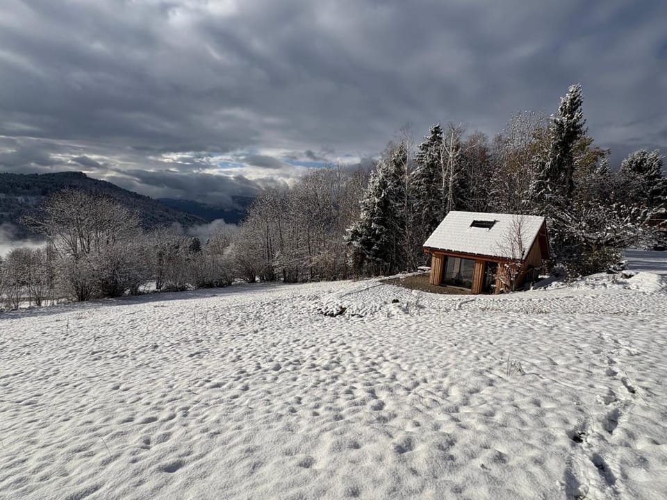 Property building, Day, Natural landscape, Winter, Mountain view