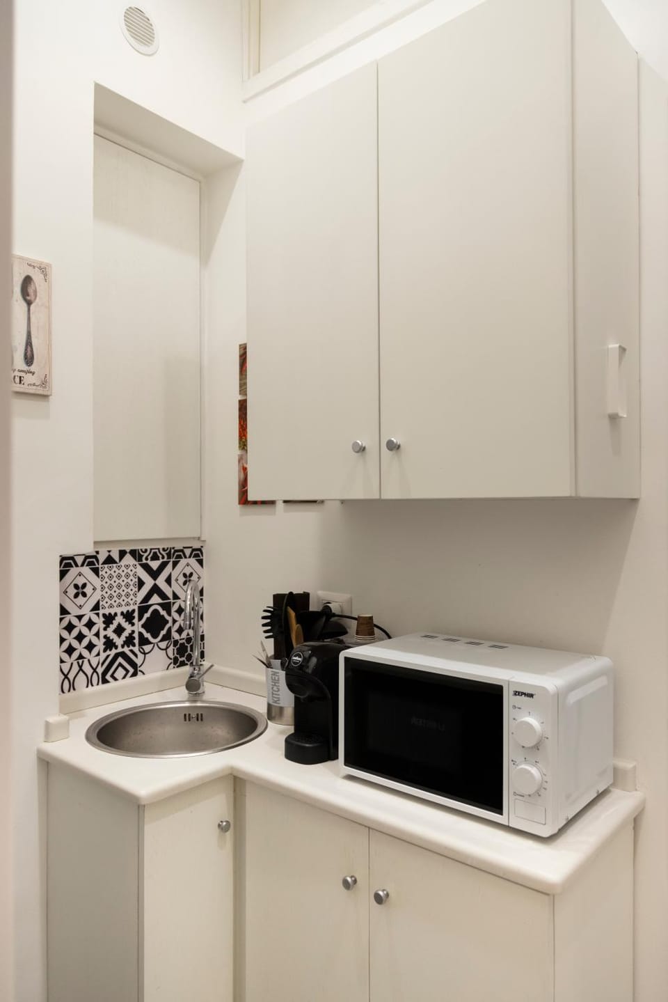 Kitchen or kitchenette, toaster