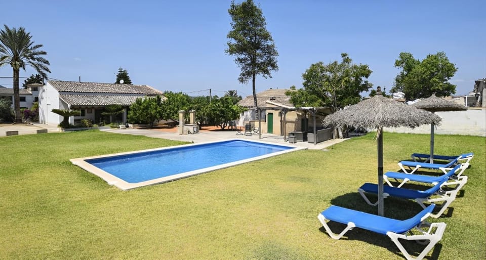 Property building, Living room, Swimming pool