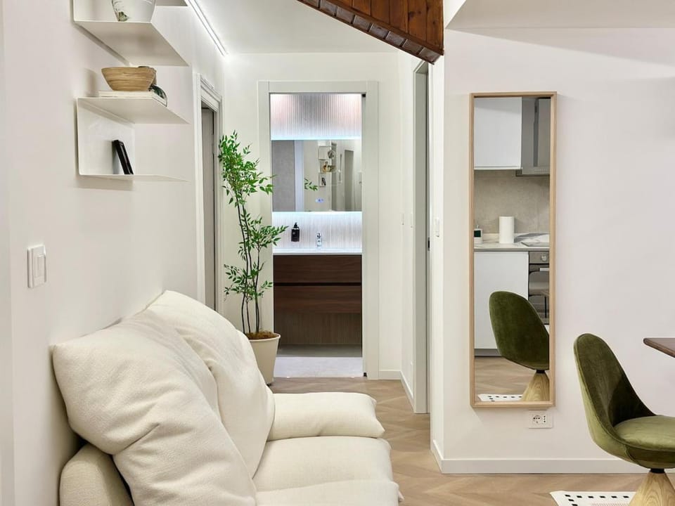 Kitchen or kitchenette, Living room, Seating area