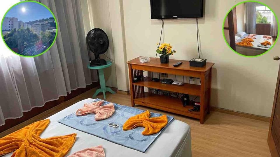 Photo of the whole room, Bedroom, towels