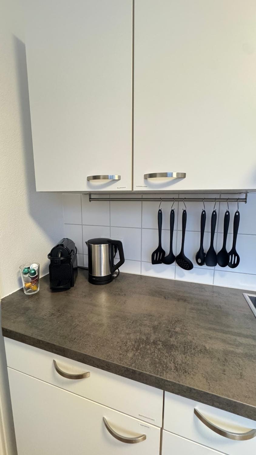 Coffee/tea facilities, Kitchen or kitchenette, stove