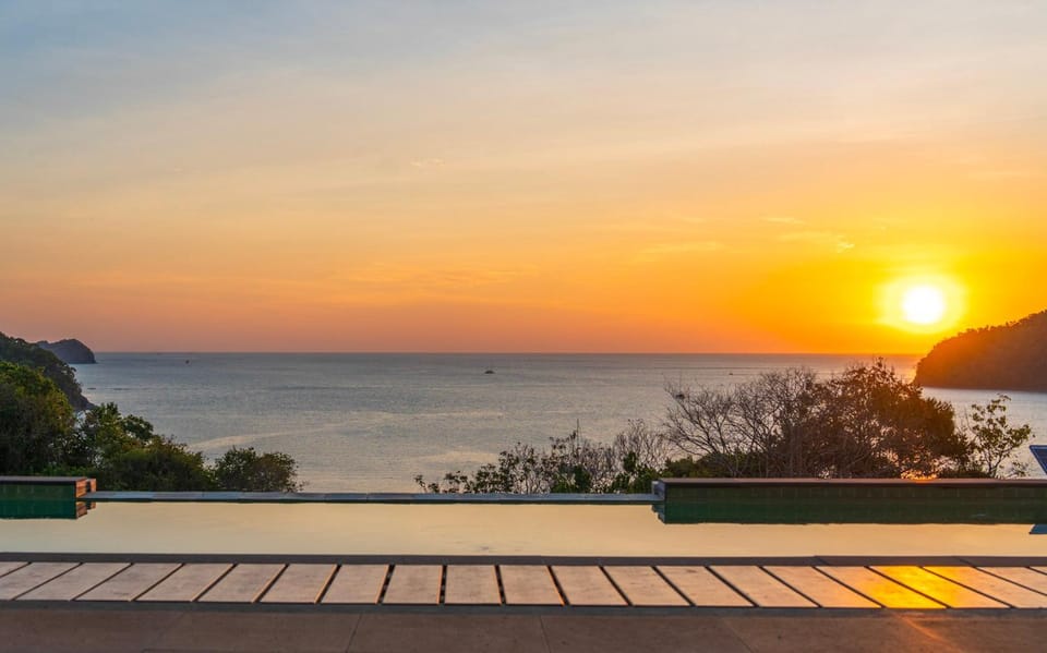 Sea view, Swimming pool, Sunset