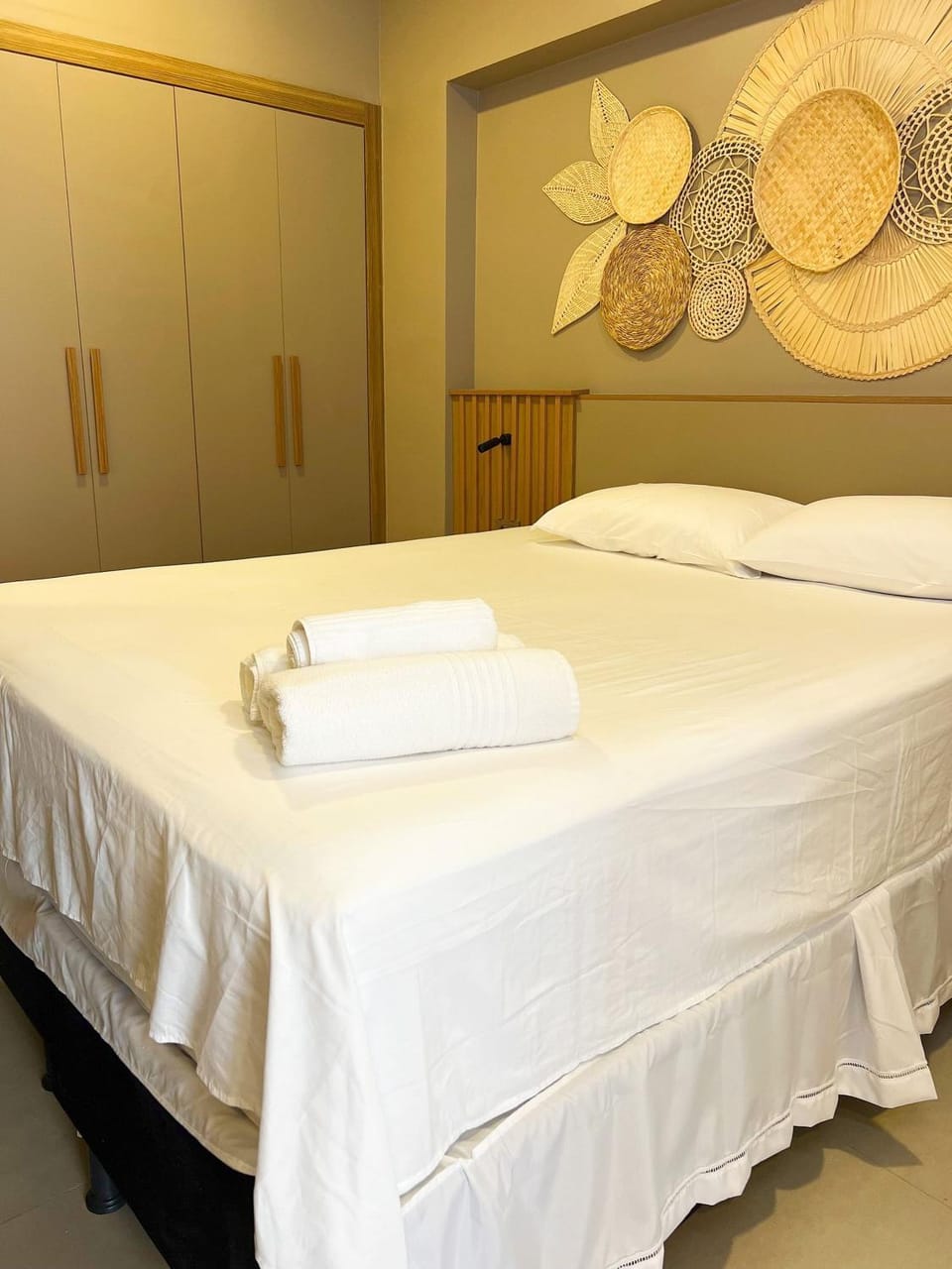 Bed, Photo of the whole room, Bedroom, towels, wardrobe