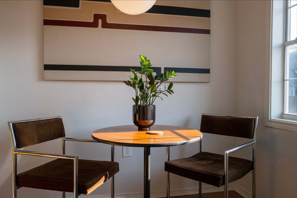 cozy vibe - modern meets retro - with pool & hot tub at The Ponderosa Apartment in Houston