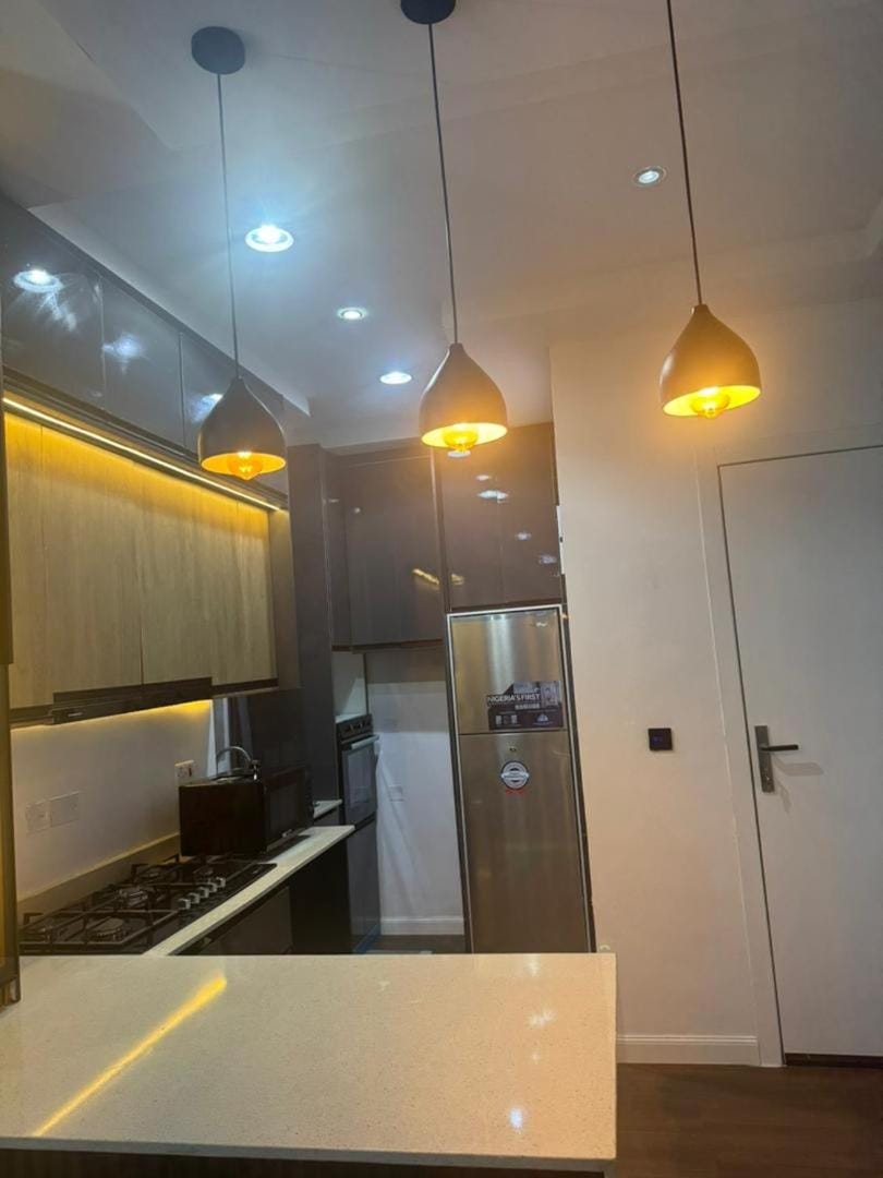Kitchen or kitchenette, oven, stove