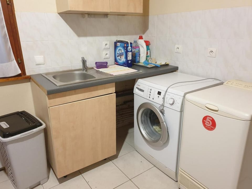 flat iron, washing machine, dryer