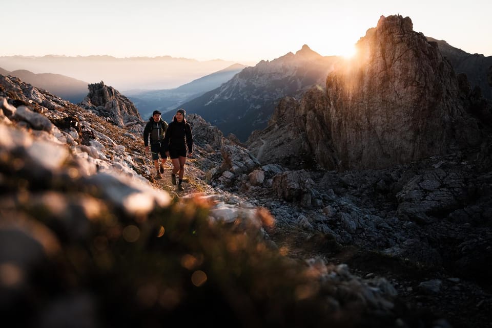 People, Natural landscape, Mountain view, Sunrise