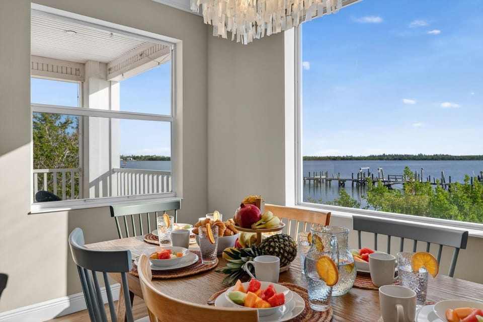 Natural landscape, Dining area, Lake view, Sea view