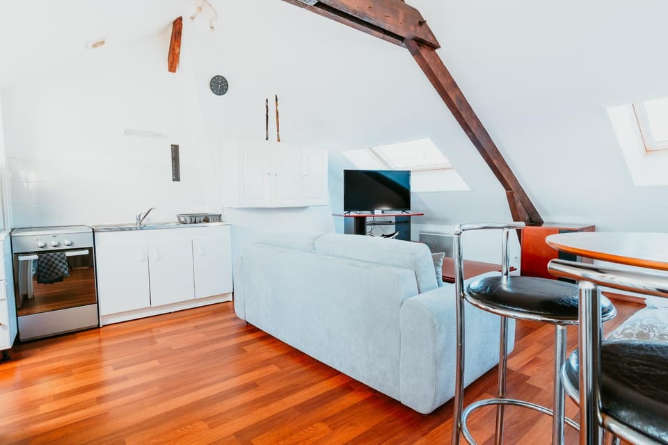 TV and multimedia, Kitchen or kitchenette, Living room, Seating area, Dining area